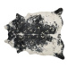 Koberec z umělé hovězí kůže se skvrnami 150 x 200 cm černý / bílý BOGONG, 309356