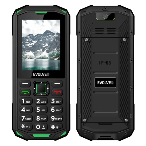 EVOLVEO StrongPhone X5, IP68 odolný Dual SIM telefon, 2,4"LCD, 2500mAh, černo-zelený