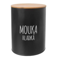 ORION Dóza plech/bambus pr. 13 cm Mouka hladká BLACK