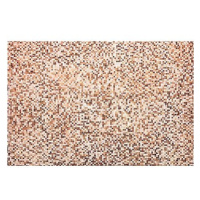 Hnědý kožený patchworkový koberec 160 x 230 cm TORUL, 200549