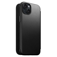 Nomad Modern Leather Folio, black - iPhone 15 Plus (NM01624585) Černá