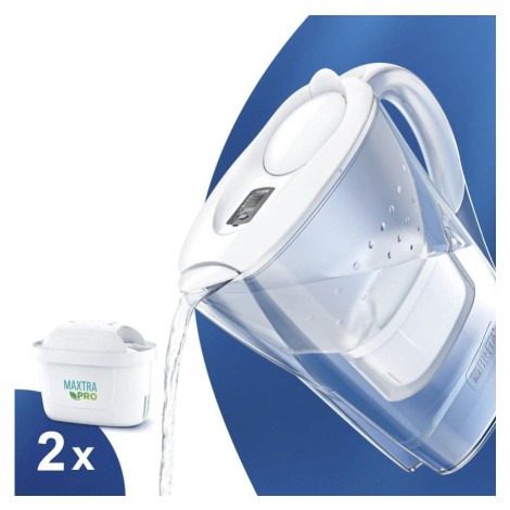 Brita Marella bílá filtrační konvice 2,4 l + 2 ks filtru Maxtra Pro Pure Performance