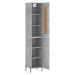 vidaXL Skříň highboard betonově šedá 34,5x34x180 cm kompozitní dřevo