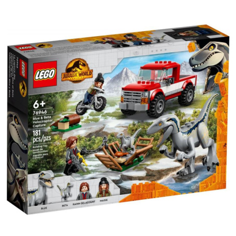 LEGO® Jurassic World™ 76946 Odchyt velociraptorů Blue a Bety