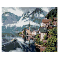 Diamantové malování - HALLSTATT Rozměr: 40x50 cm, Rámování: vypnuté plátno na rám