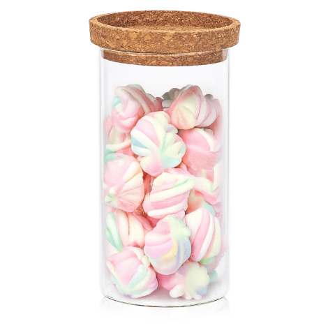 4Home Skleněná dóza na potraviny s víkem Cork, 1000 ml, 1000 ml