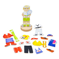 Bigjigs Toys Magnetické oblékací puzzle sportovní aktivity