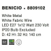 NOVA LUCE závěsné svítidlo BENICIO bílý kov bílý kabel E27 1x12W 230V IP20 bez žárovky 8809102