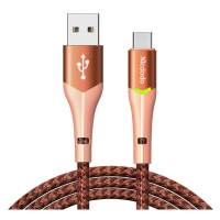 Kabel USB na USB-C Mcdodo Magnificence CA-7962 LED, 1m (oranžový)