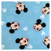 Jerry Fabrics Bavlněné napínací prostěradlo 90x200 + 25 cm - Mickey "Blue 02"