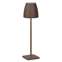 NOVA LUCE venkovní stolní lampa COLT rezavě hnědý litý hliník a akryl LED 2W 3000K IP54 62st. 5V