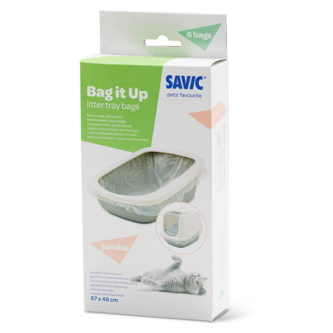Toaleta pro kočky Savic Aseo XXL se zvýšeným okrajem - Bag it Up Litter Tray Bags, Jumbo, 6 ks