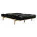 Dvoulůžková postel z borovicového dřeva s matrací Karup Design Pace Double Latex Natural Clear/B
