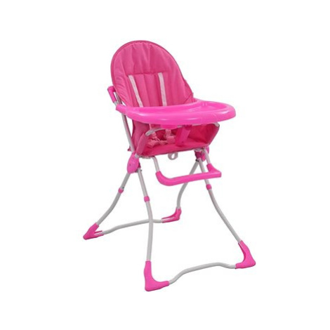 Dětská jídelní židlička růžovo-bílá SHUMEE
