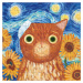 Mudpuppy Puzzle Vincat van Gogh umělecké kočky v plechovce 100 dílků