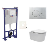 Cenově zvýhodněný závěsný WC set SAT do lehkých stěn / předstěnová montáž+ WC SAT Brevis SIKOSSB