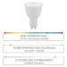 LEUCHTEN DIREKT is JUST LIGHT LED žárovka RGB+W a Smart Home s GU10 MEDION RGB+2700-5000K