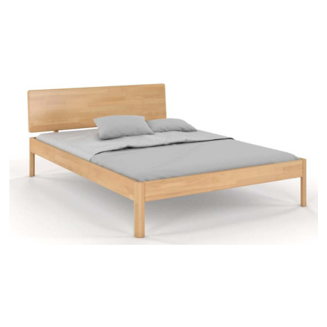 Dvoulůžková postel z bukového dřeva 200x200 cm v přírodní barvě Ammer – Skandica