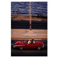 Fotografie Red Car Driving, Andreas Bauer, 26.7 × 40 cm