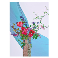 Paper Collective designové moderní obrazy Bloom 05 - Turquoise (120 x 168 cm)