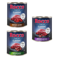 Rocco Classic míchané balení na zkoušku 6 x 800 g - zvěřinový mix: hovězí/zvěřina, hovězí/sobí h