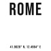 Fototapeta Rome simple coordinates, (96 x 128 cm)