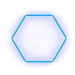 Escape6 Kompletní LED hexagonové svítidlo modré, rozměr 1 element 97 × 84 cm