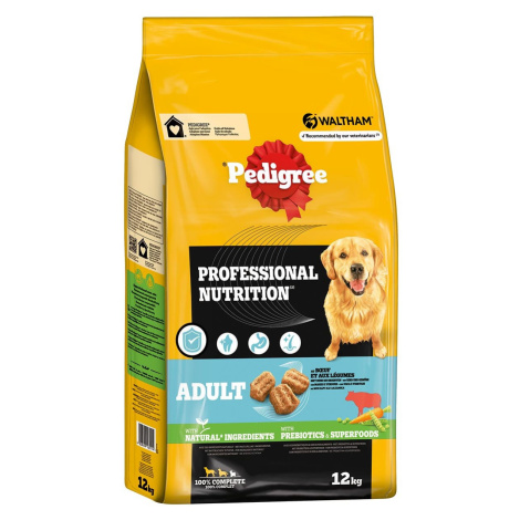 Pedigree Professional Nutrition Adult hovězí a zelenina, 12 kg