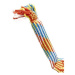 Japan Premium extra pevná provazová hračka v podobě dlouhé klobásy na čištění zubů