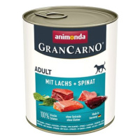 Grancarno konzerva pro psy Adult losos + špenát 800 g