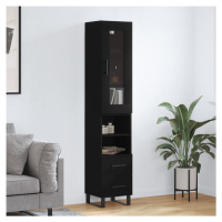 vidaXL Skříň highboard černá 34,5 x 34 x 180 cm kompozitní dřevo