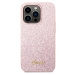 Zadní kryt Guess PC/TPU Glitter Flakes Metal Logo pro Apple iPhone 14 Pro Max, růžová