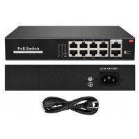 switch Poe 8xPOE 2xUplink 10-100Mbps 100W HiPoE Ai