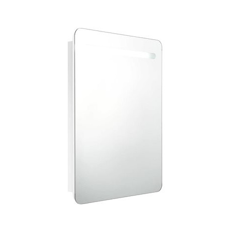 SHUMEE LED koupelnová skřínka se zrcadlem zářivě bílá 60 × 11 × 80 cm
