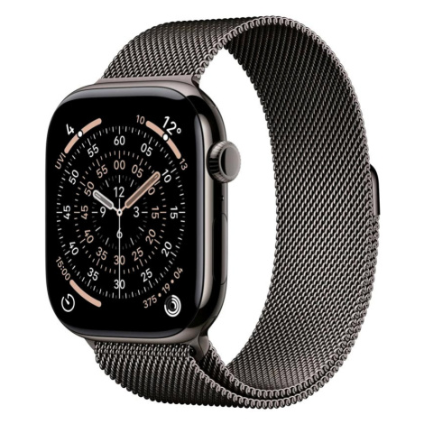 Apple Watch 11 42 mm titan, milánský řemínek M/L chytré hodinky
