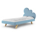 MINKO Čalouněná jednolůžková postel CLOUD do dětského pokoje Zvolte barvu: Modrá, Zvolte rozměr:
