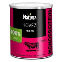 Nativia Konzerva - Hovězí maso pro psy 800g