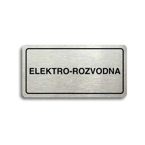 Accept Piktogram "ELEKTRO-ROZVODNA" (160 × 80 mm) (stříbrná tabulka - černý tisk)