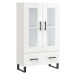 vidaXL Skříň highboard lesklá bílá 69,5 x 31 x 115 cm kompozitní dřevo