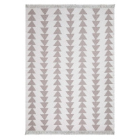 Bílo-béžový bavlněný koberec Oyo home Duo, 80 x 150 cm