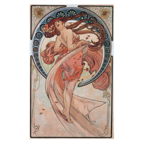 Obrazová reprodukce Dance (Rose), 1898, Mucha, Alphonse Marie, 26.7 × 40 cm