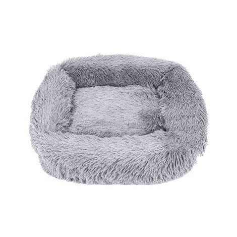 PetProducts Světle šedý obdélníkový fluffy pelíšek 100 × 90 × 26 cm