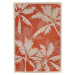 Oranžovo-béžový venkovní koberec Floorita Palms, 135 x 190 cm