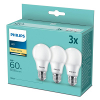 Philips SADA 3x LED Žárovka Philips A60 E27/8W/230V 2700K
