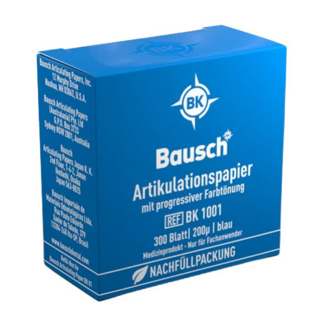 Bausch 200µ artikulační papír  BK1001 (modrý), 300 ks