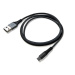 kabel Datový Usb kabel Celly s Usb-c konektorem, nylonový obal, 25 cm, černý