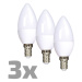 ECOLUX LED žárovka Ecolux 3-pack, svíčka, 6W, E14, 3000K, 450lm, 3ks