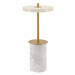 Krémová mramorová LED stmívatelná stolní lampa s kovovým stínidlem (výška 25,5 cm) Asteria Move 