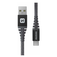 Kabel SWISSTEN 71541010 Kevlar USB/USB-C 1,5m Antracit
