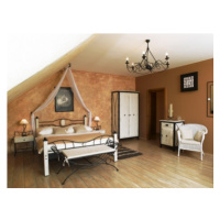 Kovová postel Stromboli Rozměr: 140x200 cm, barva kovu: 9 bílá
